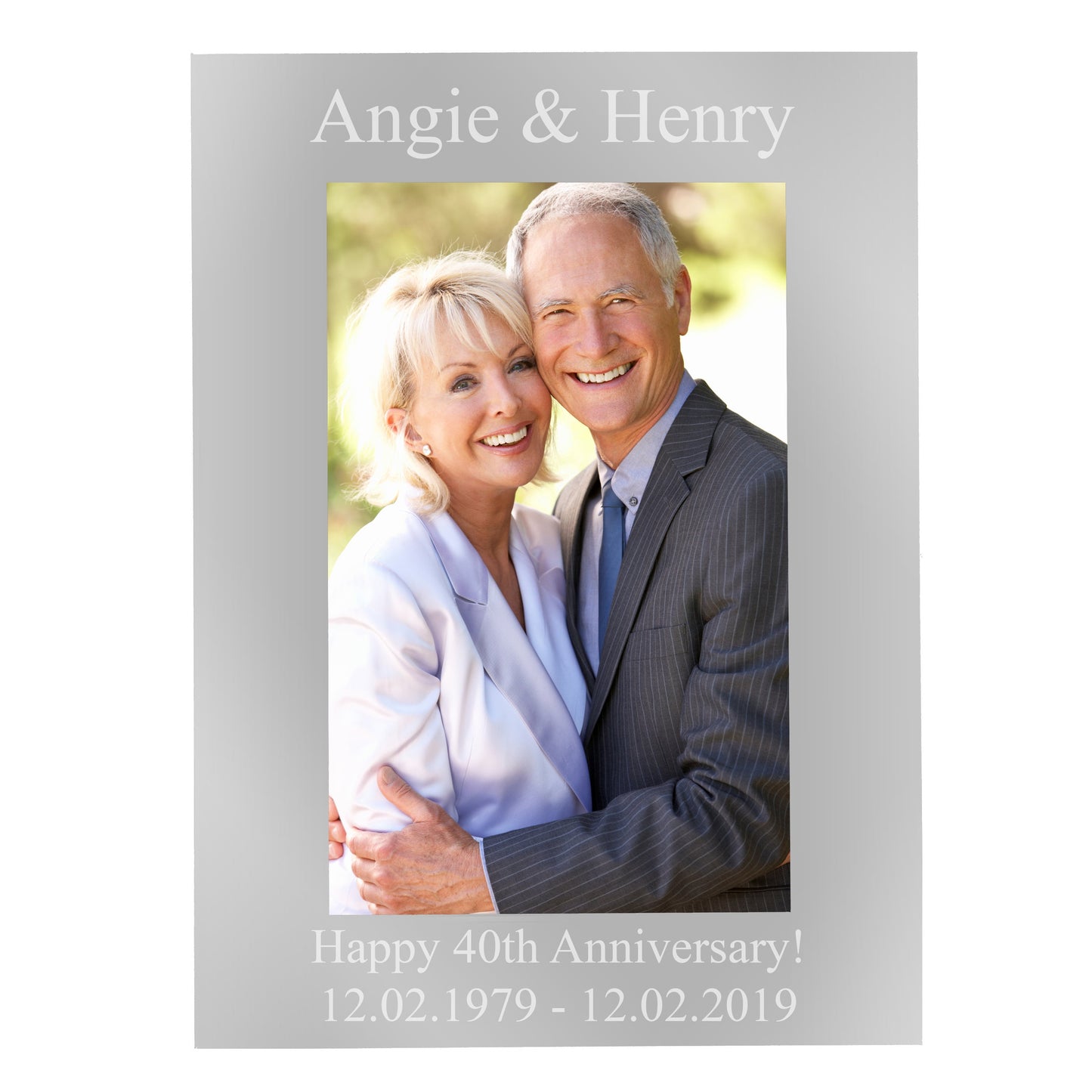Personalised 6x4 Silver Photo Frame: 8 - Photo Frames By Gift Moments