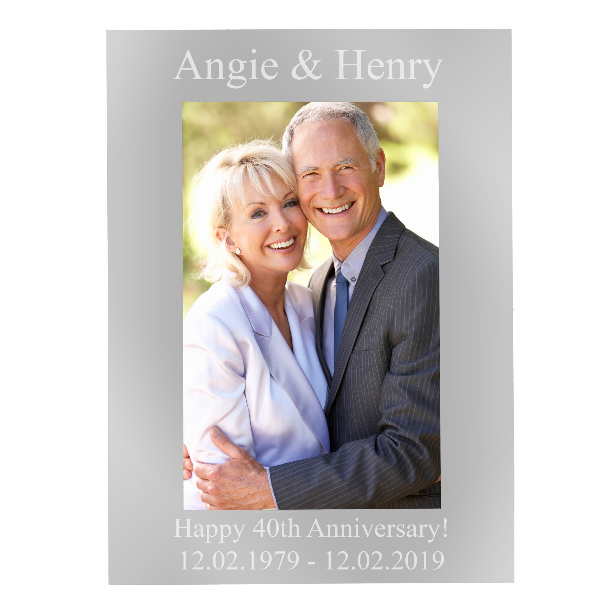 Personalised 6x4 Silver Photo Frame: 8 - Photo Frames By Gift Moments