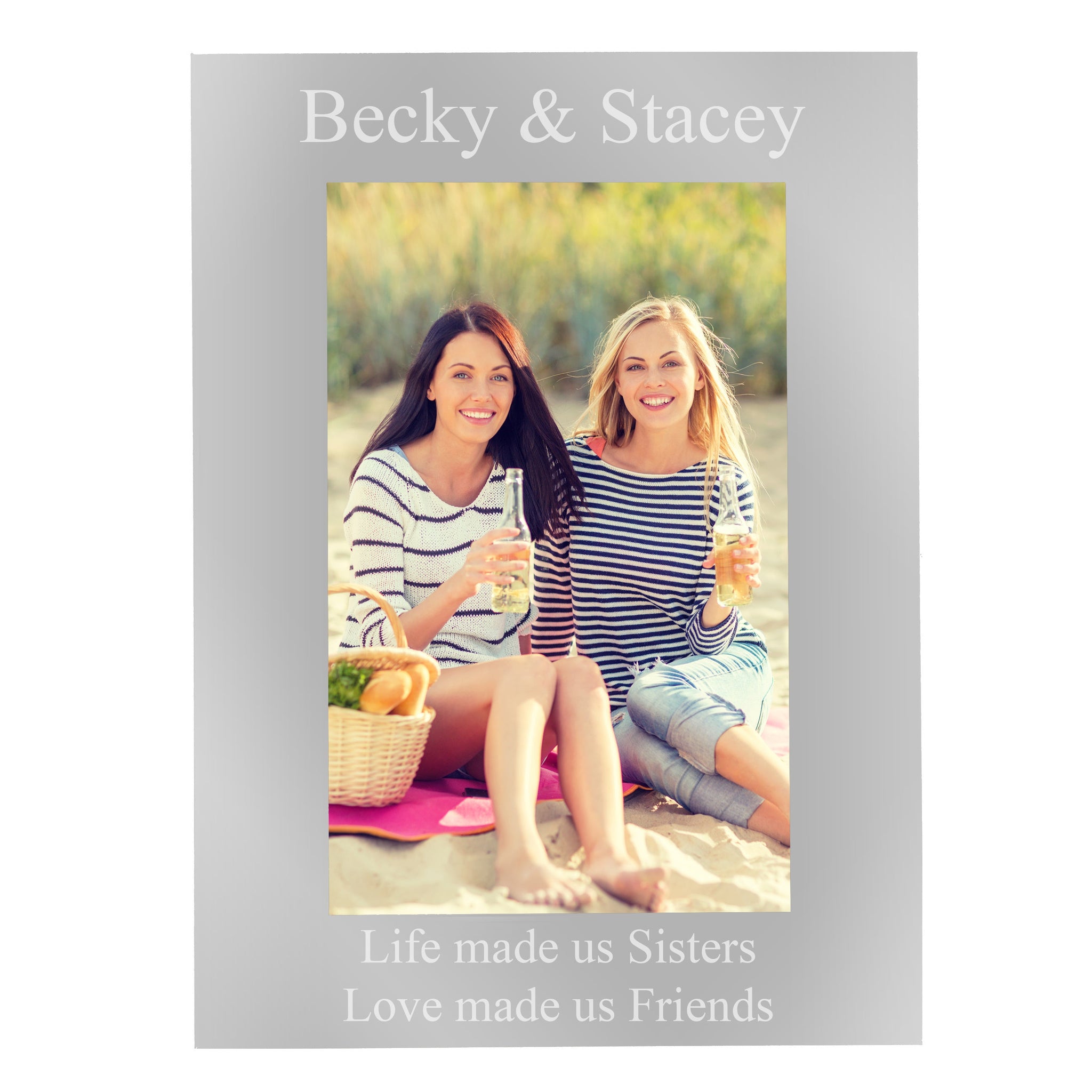 Personalised 6x4 Silver Photo Frame: 7 - Photo Frames By Gift Moments