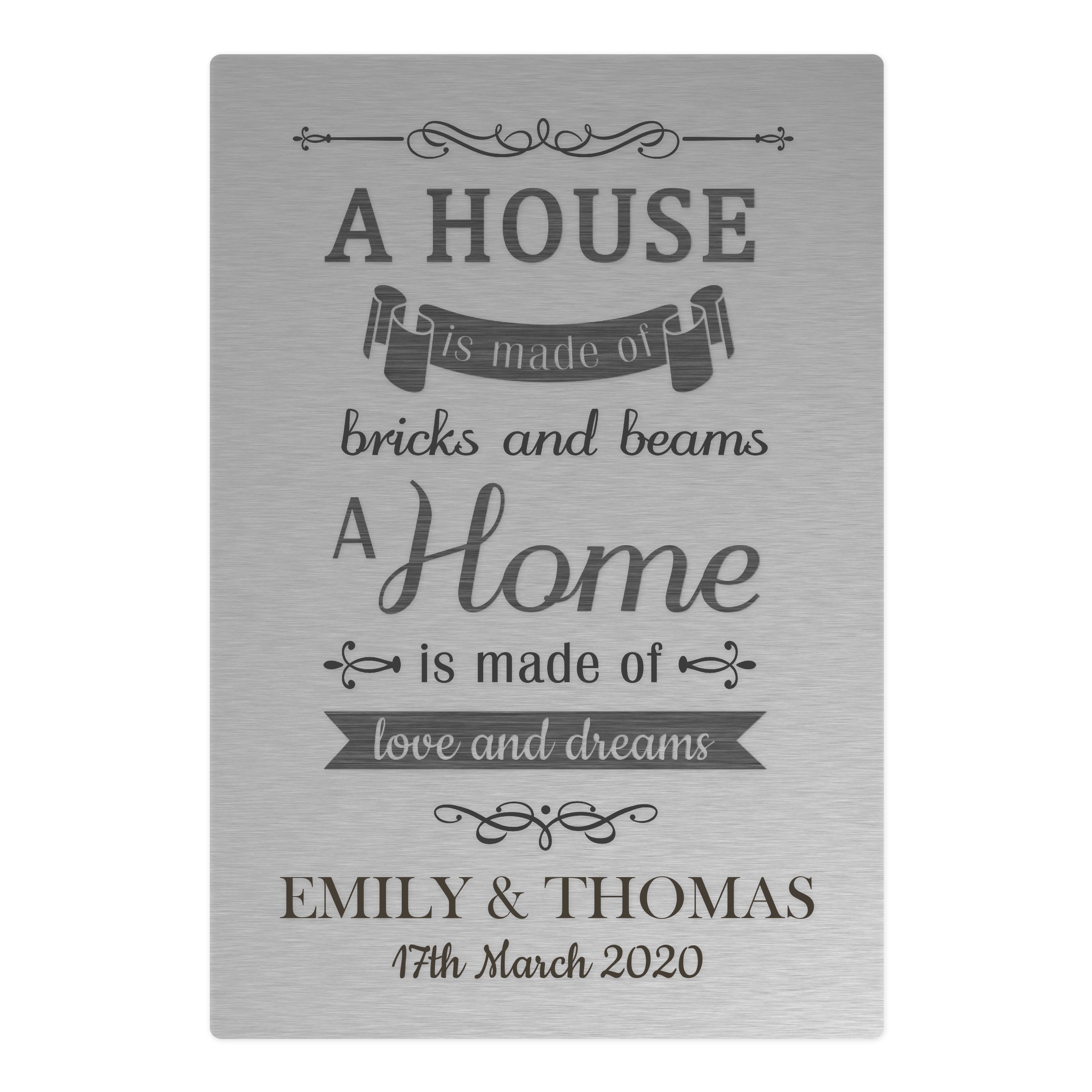 Personalised ’A House Is Made Of...’ Metal Sign - Shop Signs & Plaques At Gift Moments - 3