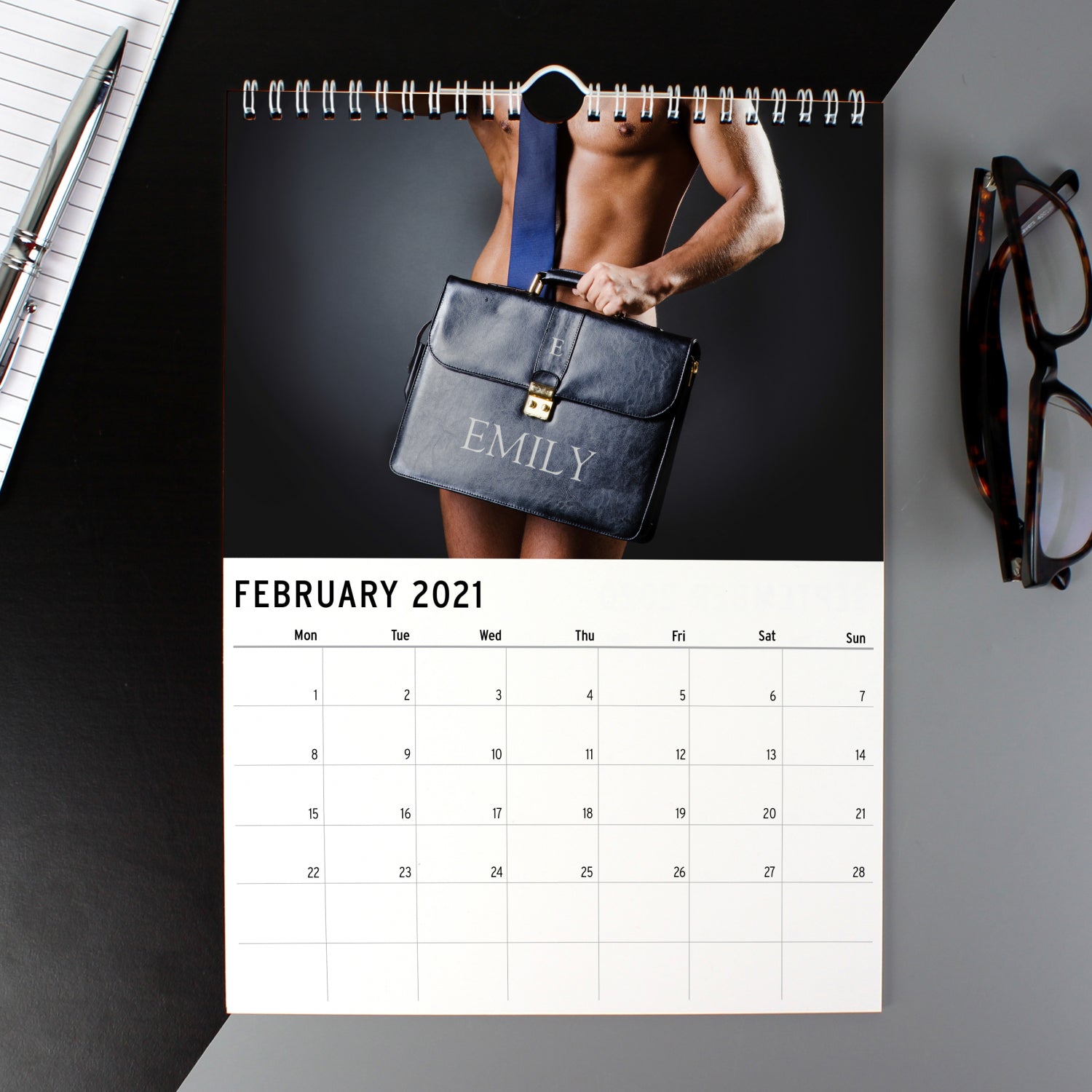 Personalised A4 Hot Hunks Calendar: 4 - Calendars & Planners By Gift Moments
