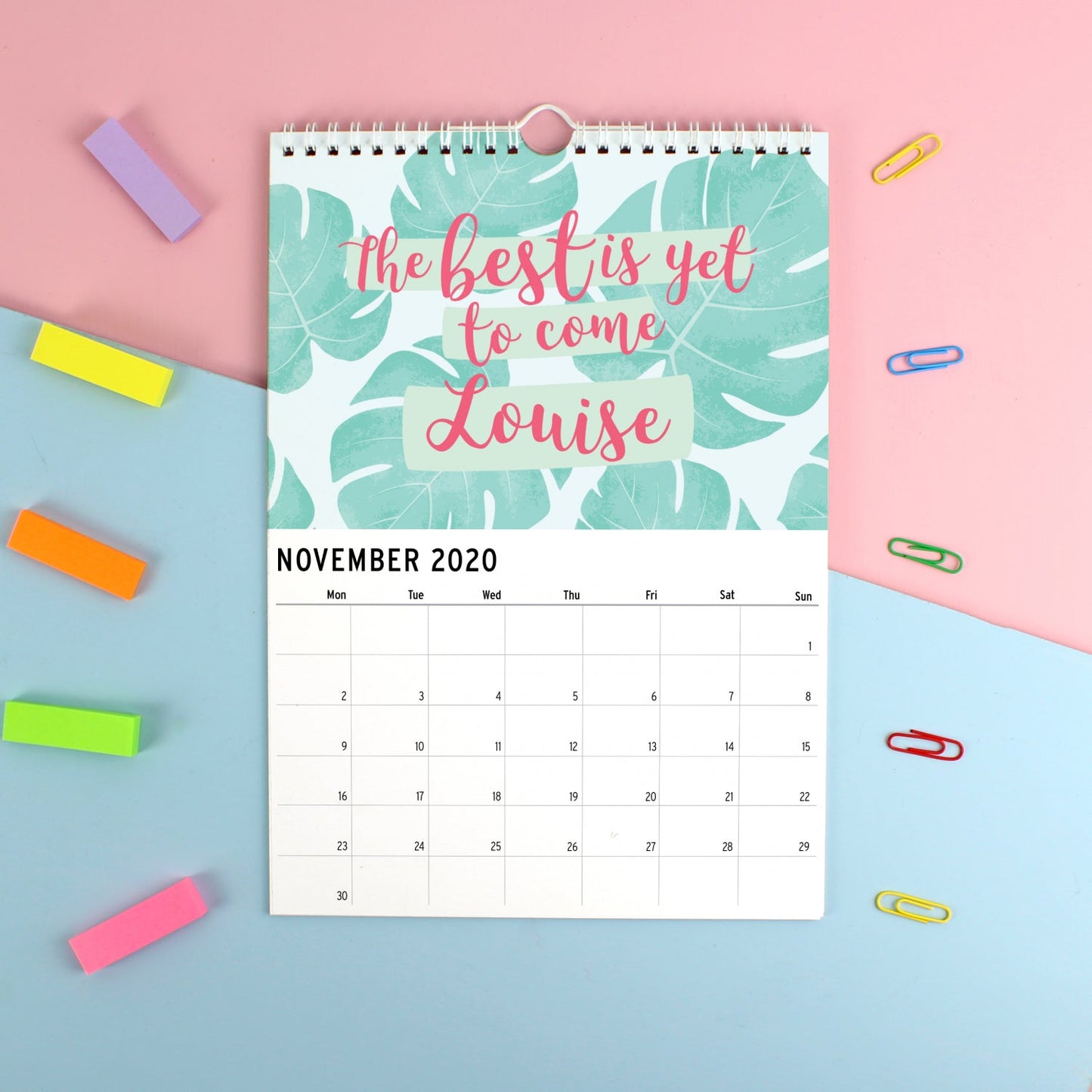 Personalised A4 Motivational Quotes Calendar: 2 - Calendars & Planners By Gift Moments