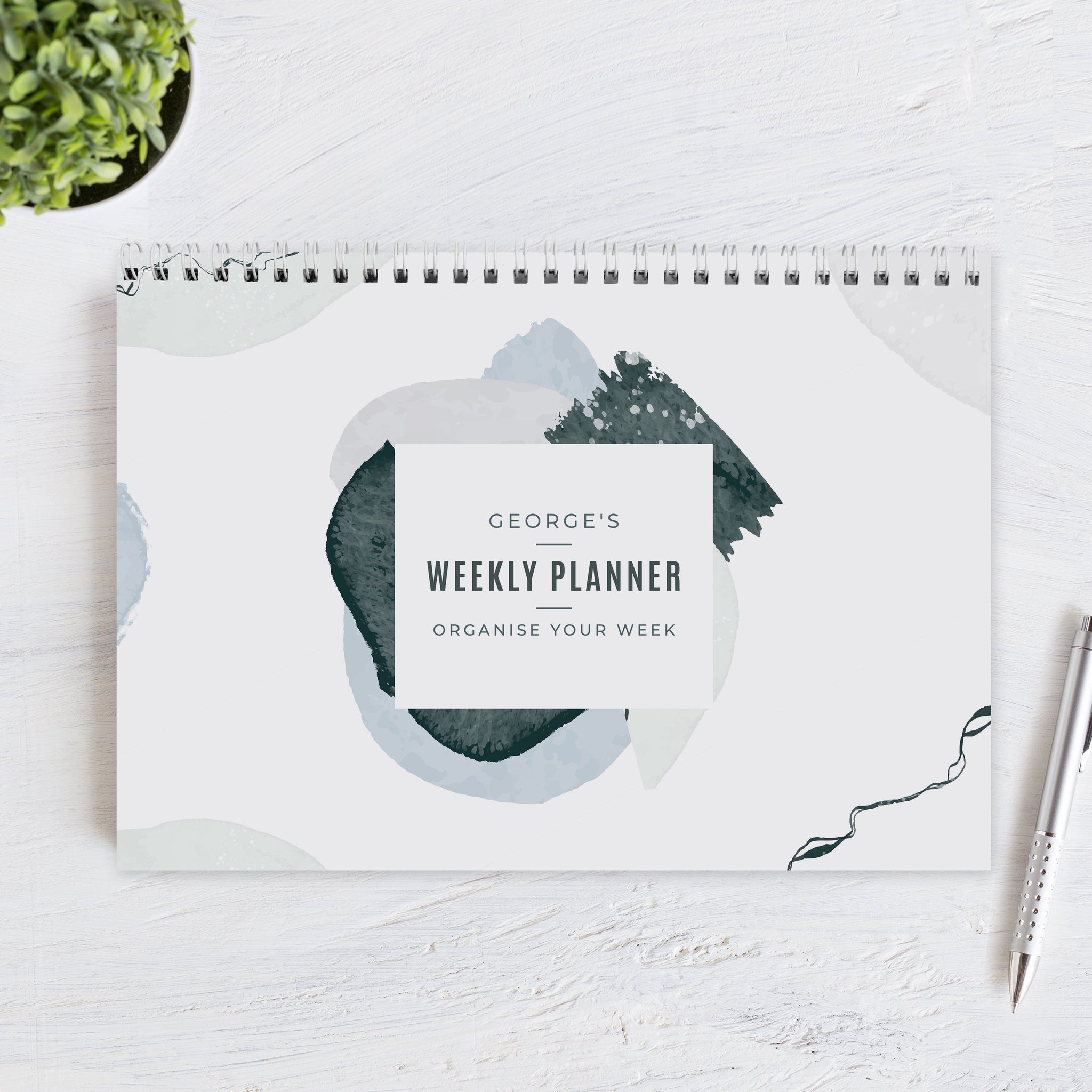 Personalised Abstract A4 Desk Planner: 6 - Calendars & Planners By Gift Moments