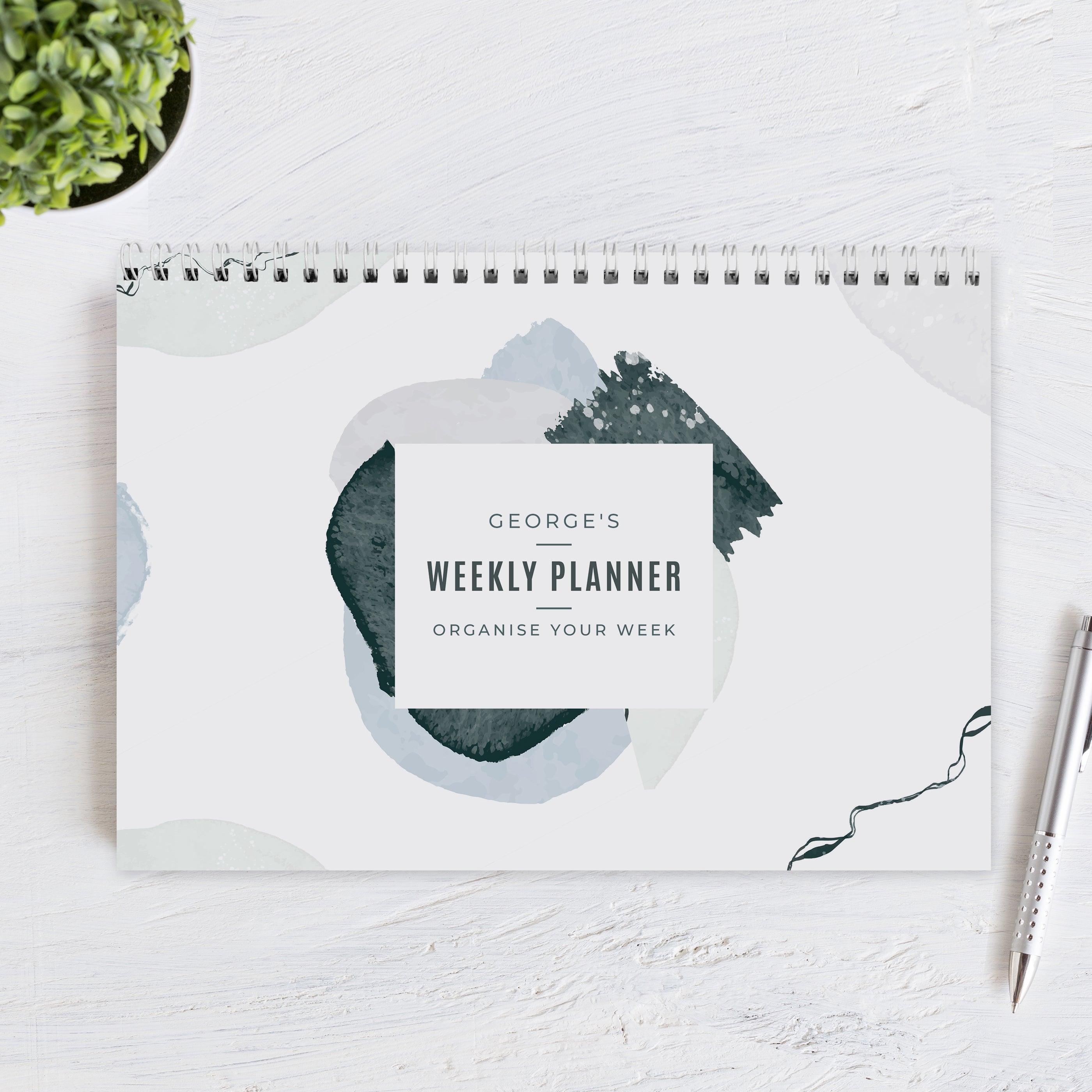 Personalised Abstract A4 Desk Planner - Shop Calendars & Planners At Gift Moments - 6