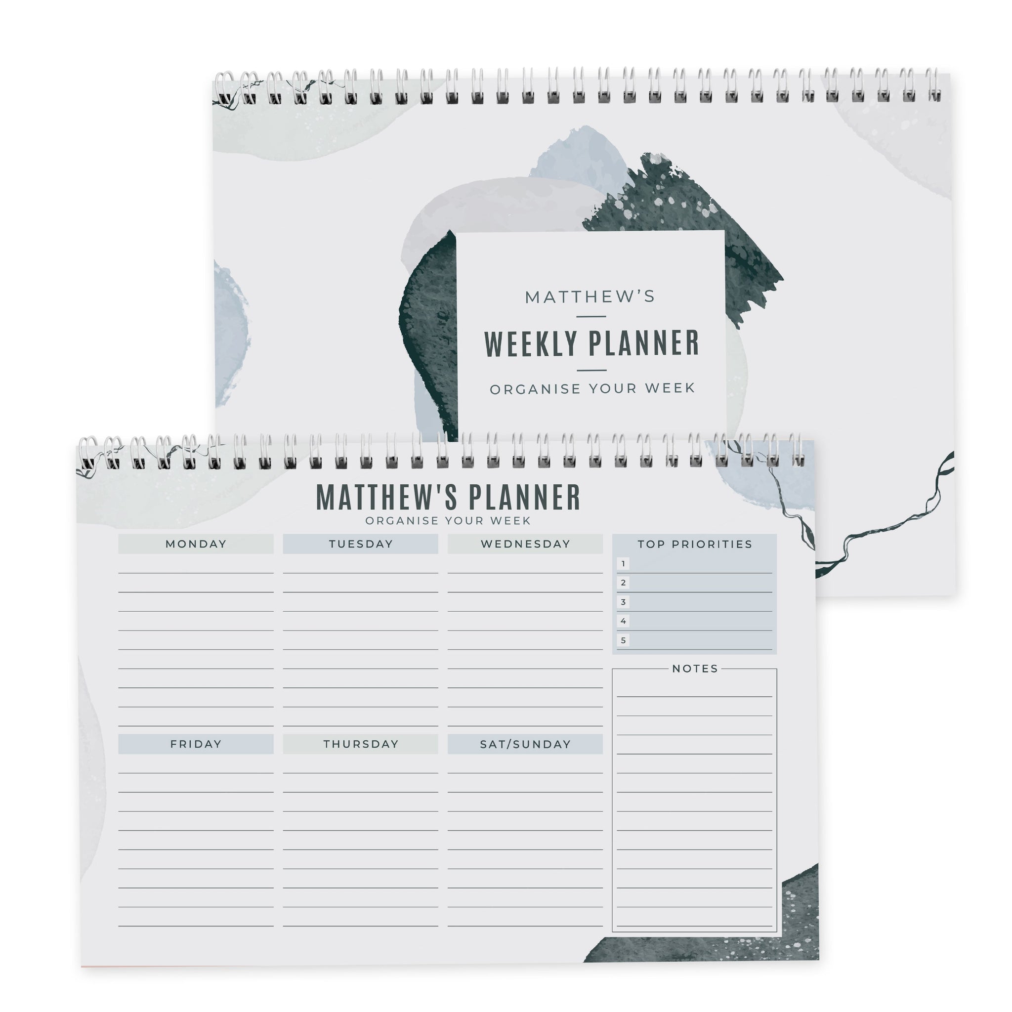 Personalised Abstract A4 Desk Planner: 7 - Calendars & Planners By Gift Moments