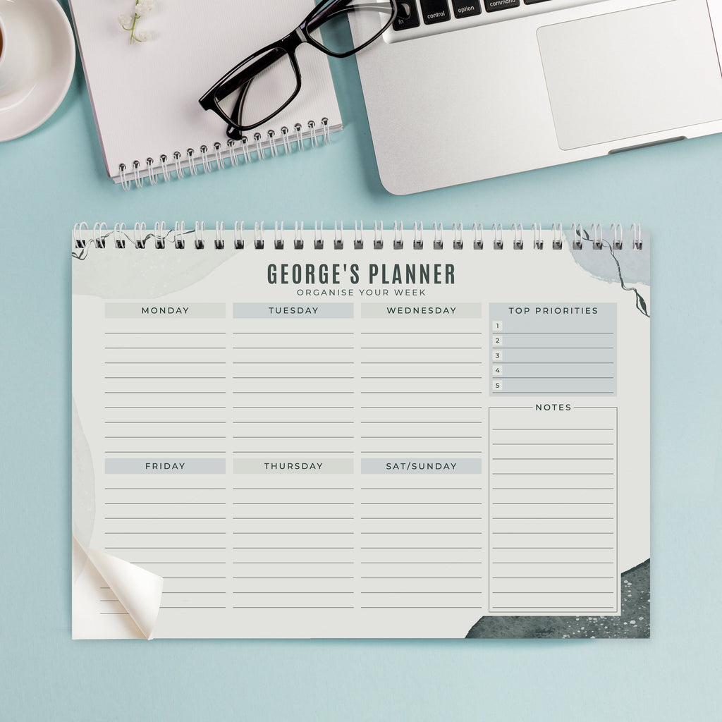 Personalised Abstract A4 Desk Planner - Shop Calendars & Planners At Gift Moments - 3