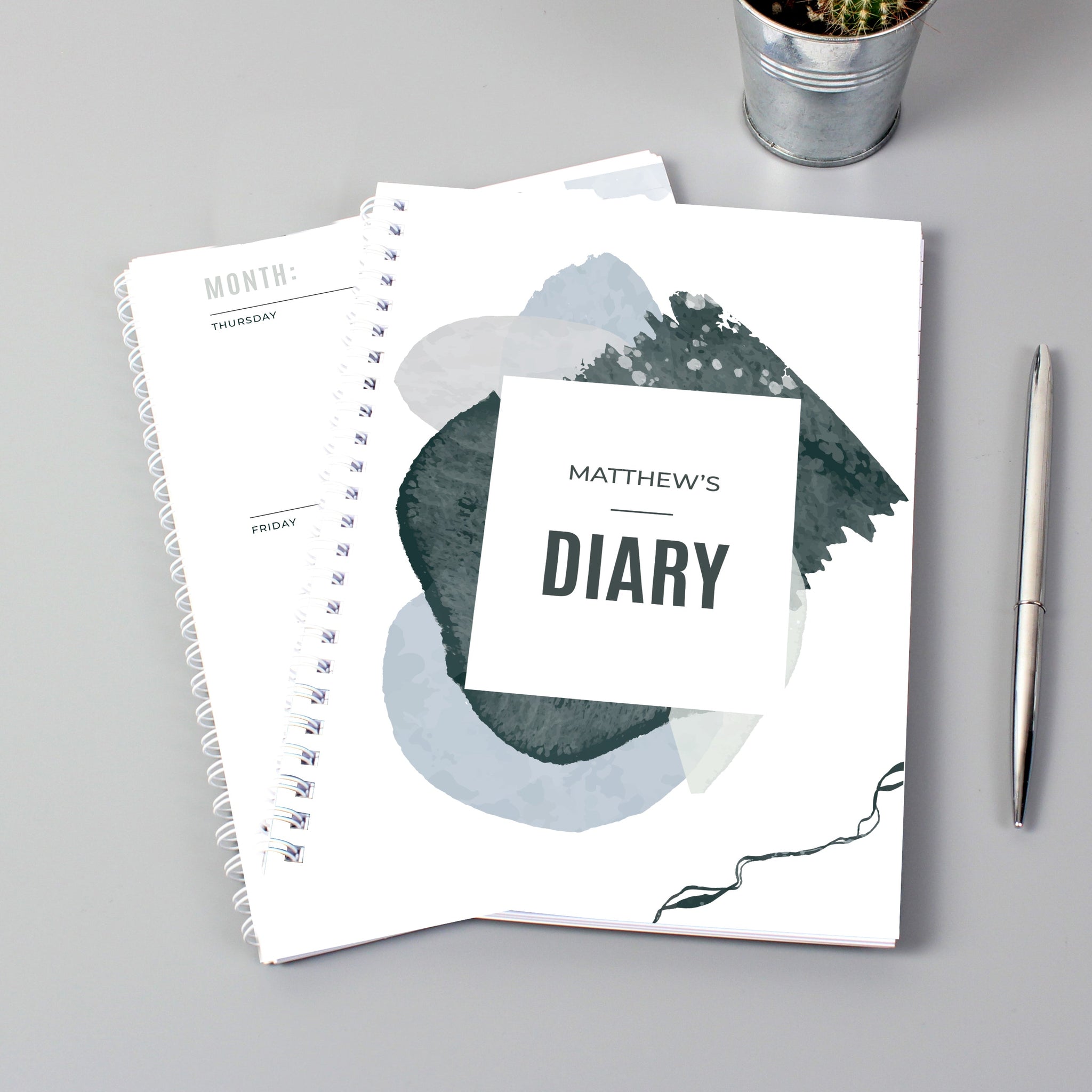 Personalised Abstract A5 Diary: 1 - Diaries By Gift Moments