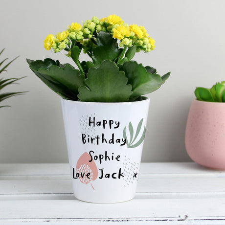 Personalised Abstract Pattern Plant Pot: 2 - Pots & Planters By Gift Moments
