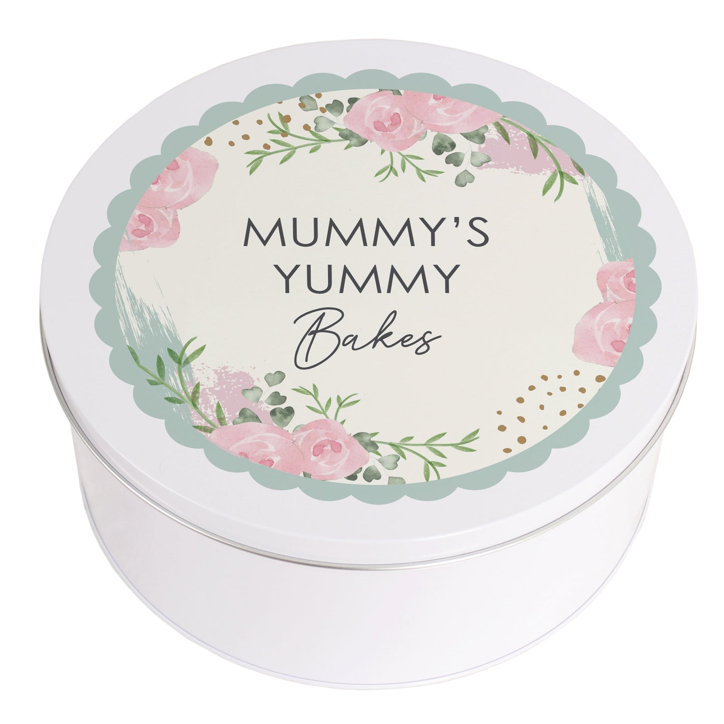 Personalised Abstract Rose Cake Tin: 5 - Storage By Gift Moments