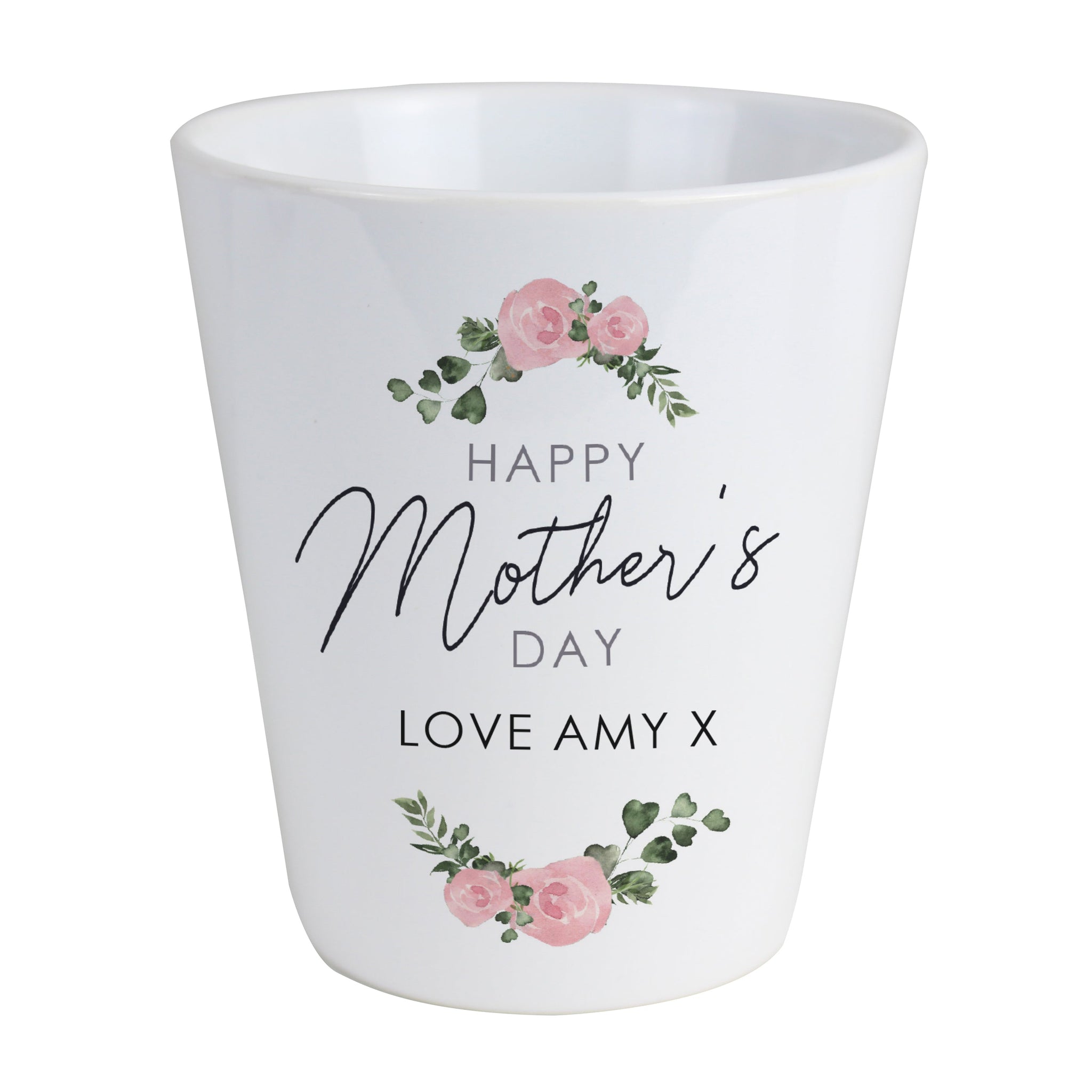 Personalised Abstract Rose Happy Mothers Day Plant Pot: 4 - Pots & Planters By Gift Moments