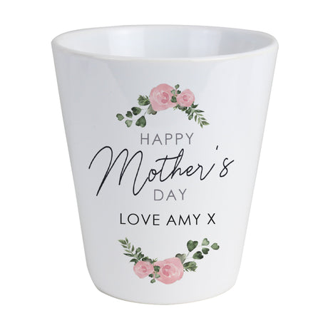 Personalised Abstract Rose Happy Mothers Day Plant Pot: 4 - Pots & Planters By Gift Moments
