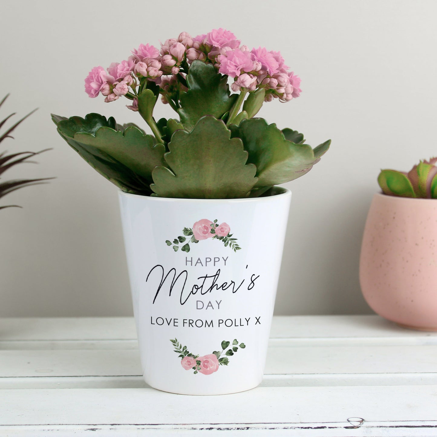 Personalised Abstract Rose Happy Mothers Day Plant Pot: 1 - Pots & Planters By Gift Moments