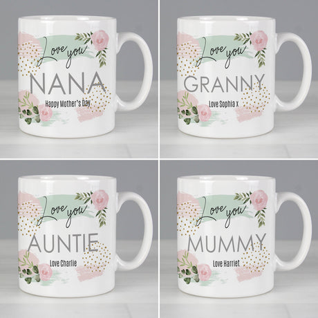 Personalised Abstract Rose Mug: 3 - Mugs By Gift Moments