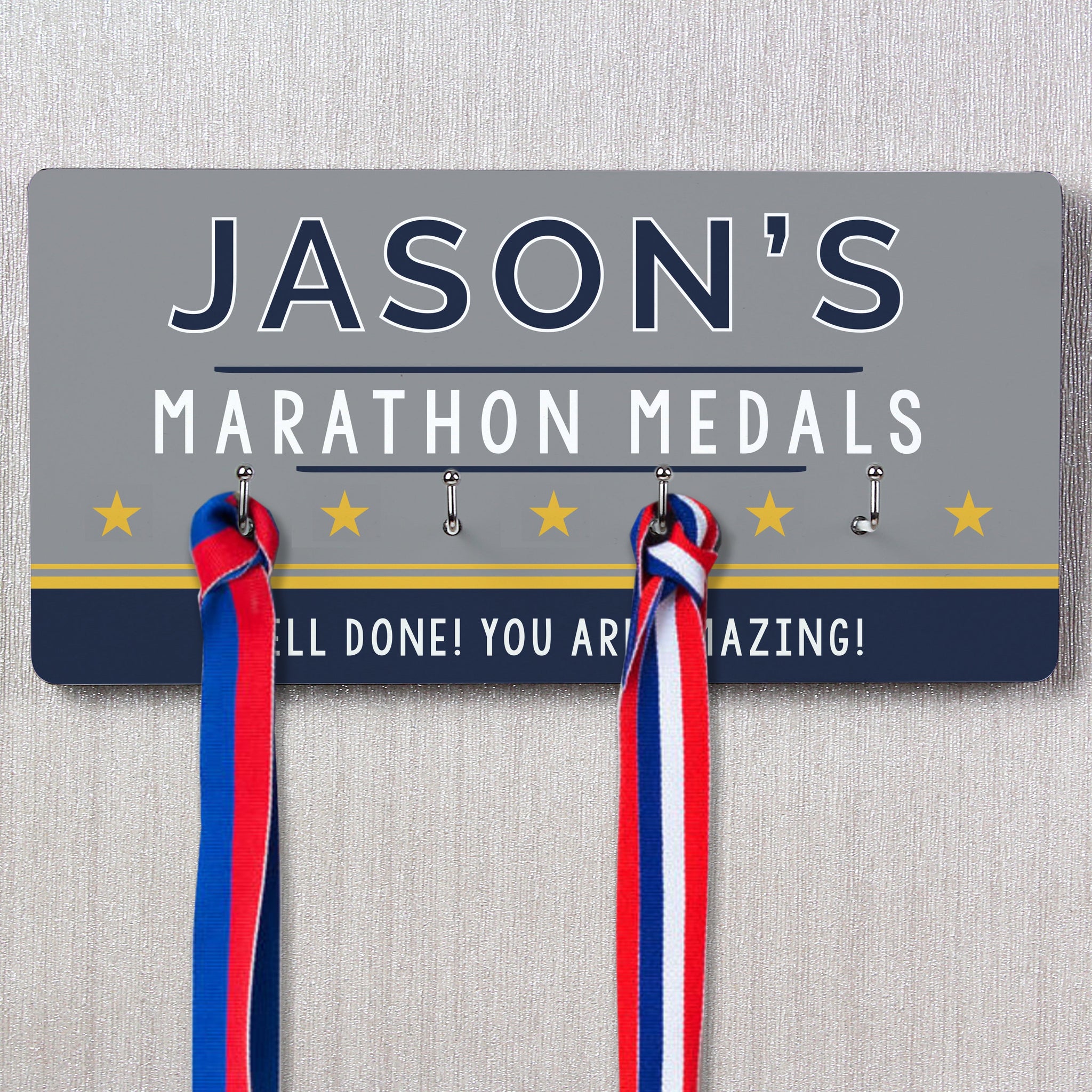 Personalised Achievement Medal Hooks: 2 - Signs & Plaques By Gift Moments
