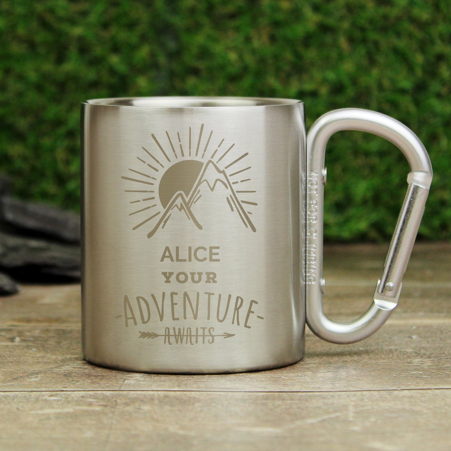 Personalised ’Adventure Awaits’ Stainless Steel Mug: 4 - Outdoor Mugs By Gift Moments