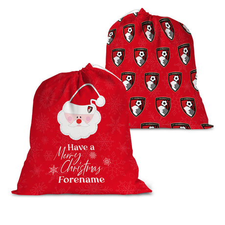 Personalised AFC Bournemouth Christmas Santa Sack: 1 - Christmas By Bournemouth