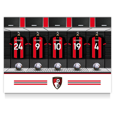 Personalised AFC Bournemouth Dressing Room Poster: 1 - Posters By Bournemouth