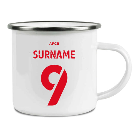 Personalised AFC Bournemouth Enamel Mug: 1 - Mugs By Bournemouth