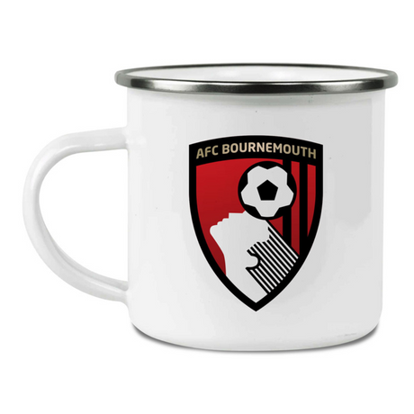 Personalised AFC Bournemouth Enamel Mug: 2 - Mugs By Bournemouth