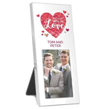 Personalised ’All You Need is Love’ Confetti Hearts 2x3 Photo Frame: 2 - Photo Frames By Gift Moments
