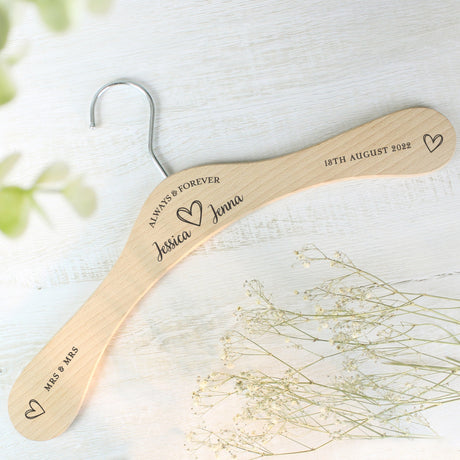 Personalised Always & Forever Wooden Hanger: 5 - Keepsakes By Gift Moments