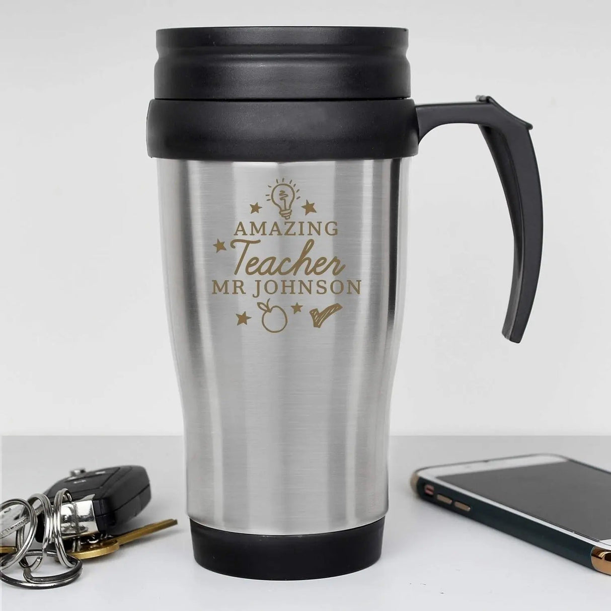 Personalised Teacher Travel Mug: 1 - Travel Mugs By Gift Moments