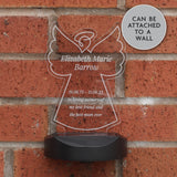 Personalised Angel Memorial Outdoor Solar Light: 5 - Solar Lights By Gift Moments