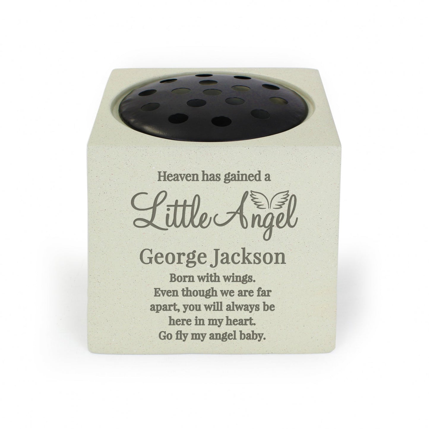 Personalised Angel Memorial Vase: 3 - Memorials By Gift Moments