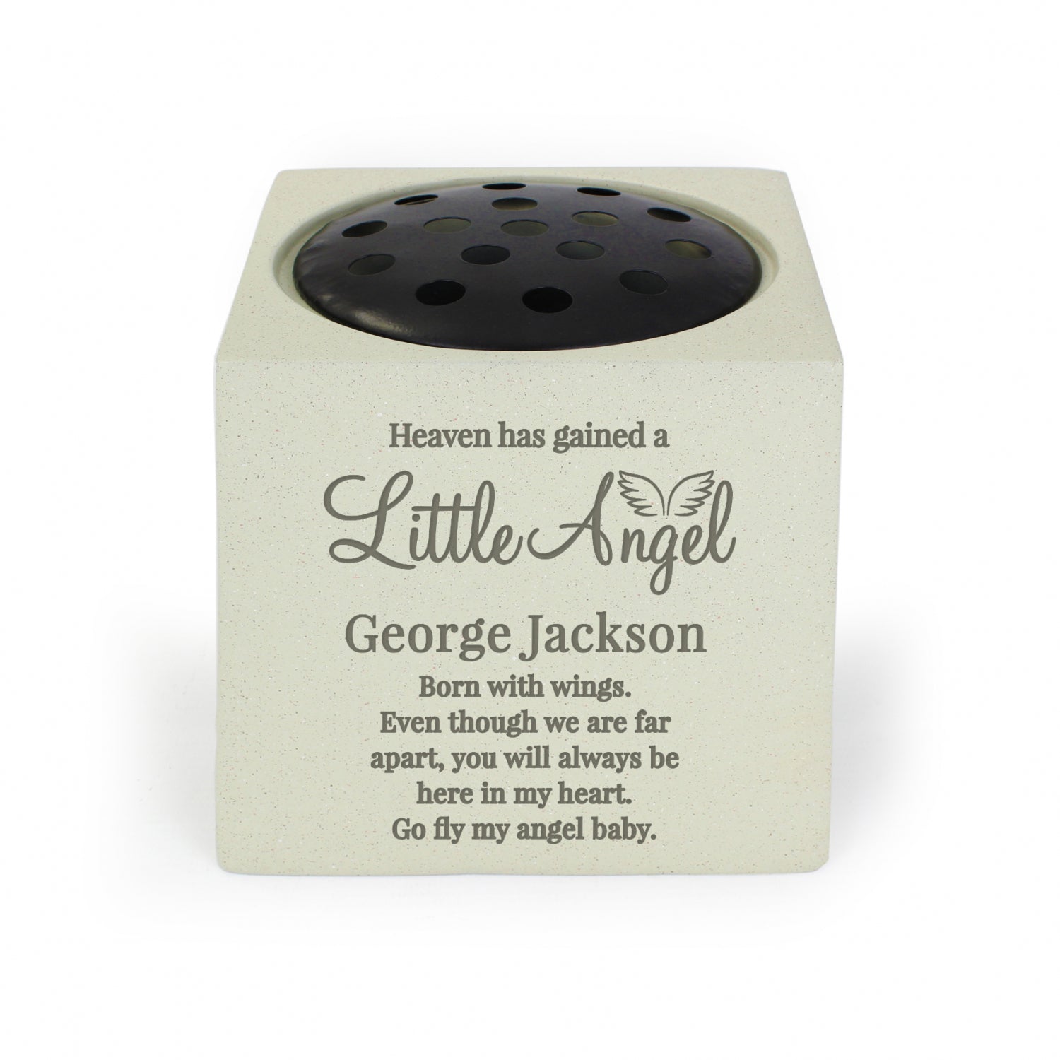 Personalised Angel Memorial Vase: 3 - Memorials By Gift Moments