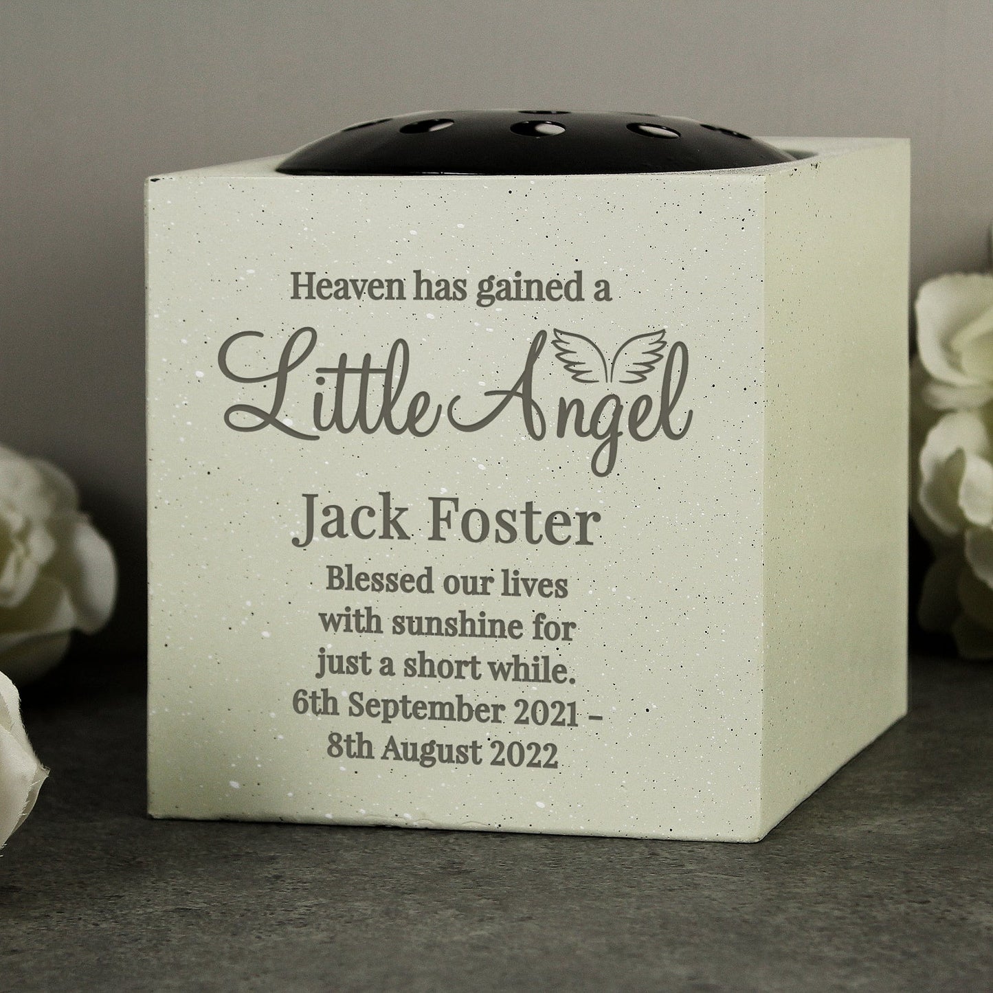 Personalised Angel Memorial Vase: 1 - Memorials By Gift Moments