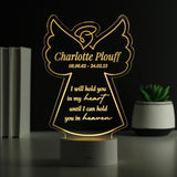 Personalised Angel Memorial Verse Colour Changing LED Light: 2 - LED Lighting By Gift Moments
