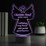 Personalised Angel Memorial Verse Colour Changing LED Light: 7 - LED Lighting By Gift Moments