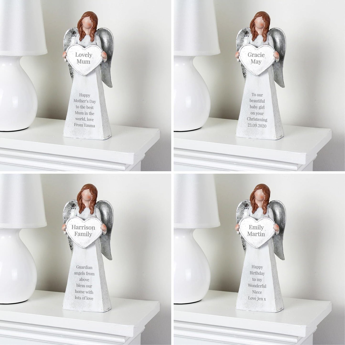 Personalised Angel Ornament: 2 - Memorials By Gift Moments