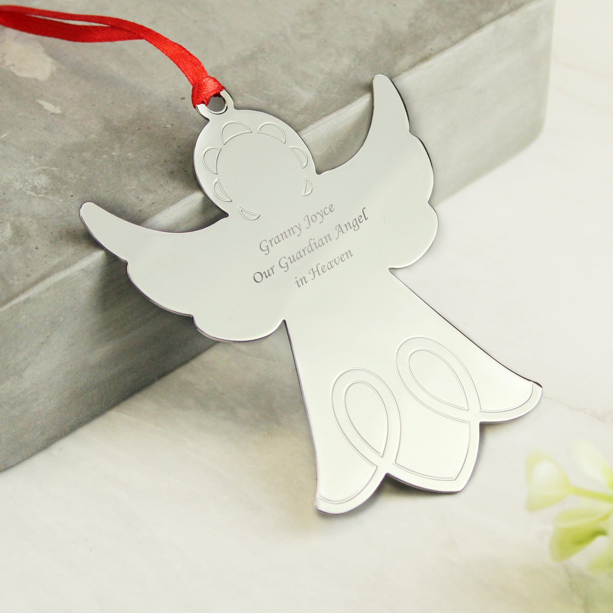 Personalised Angel Tree Decoration: 6 - Christmas Decorations By Gift Moments