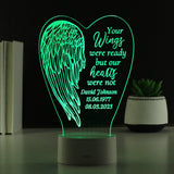 Personalised Angel Wings Memorial Colour Changing LED Light: 7 - LED Lighting By Gift Moments