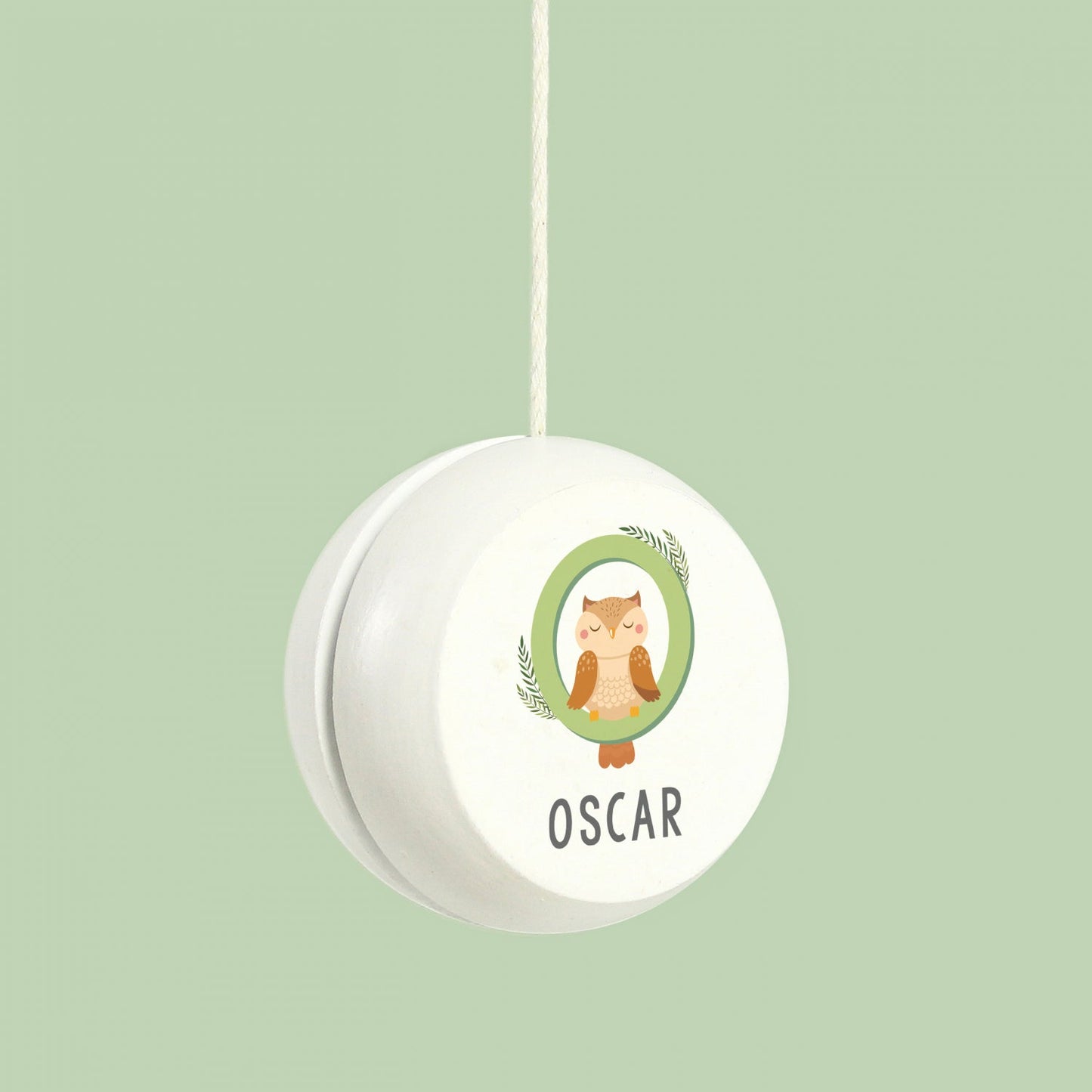 Personalised Animal Alphabet White Wooden Yoyo: 3 - Toys By Gift Moments