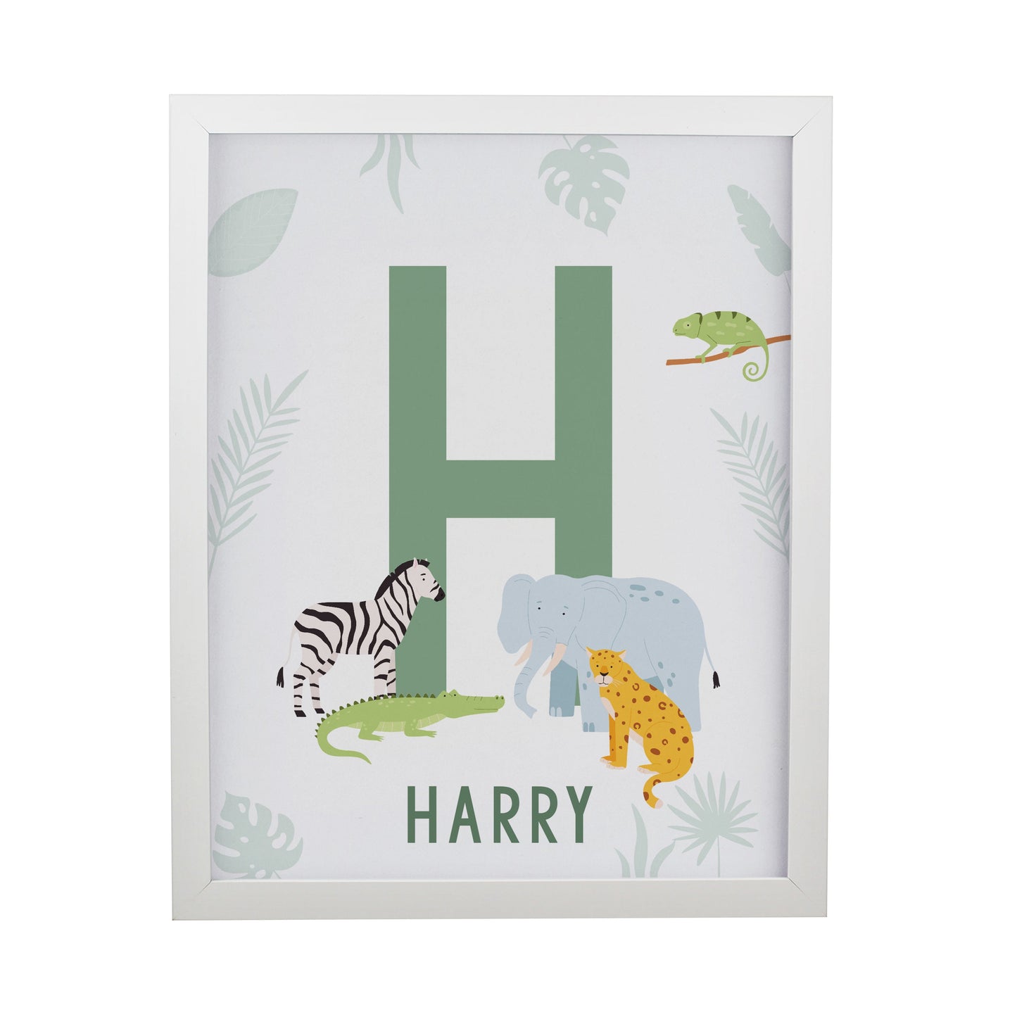 Personalised Animal Initial Framed Prints: 9 - Framed Prints By Gift Moments