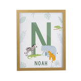 Personalised Animal Initial Framed Prints: 7 - Framed Prints By Gift Moments