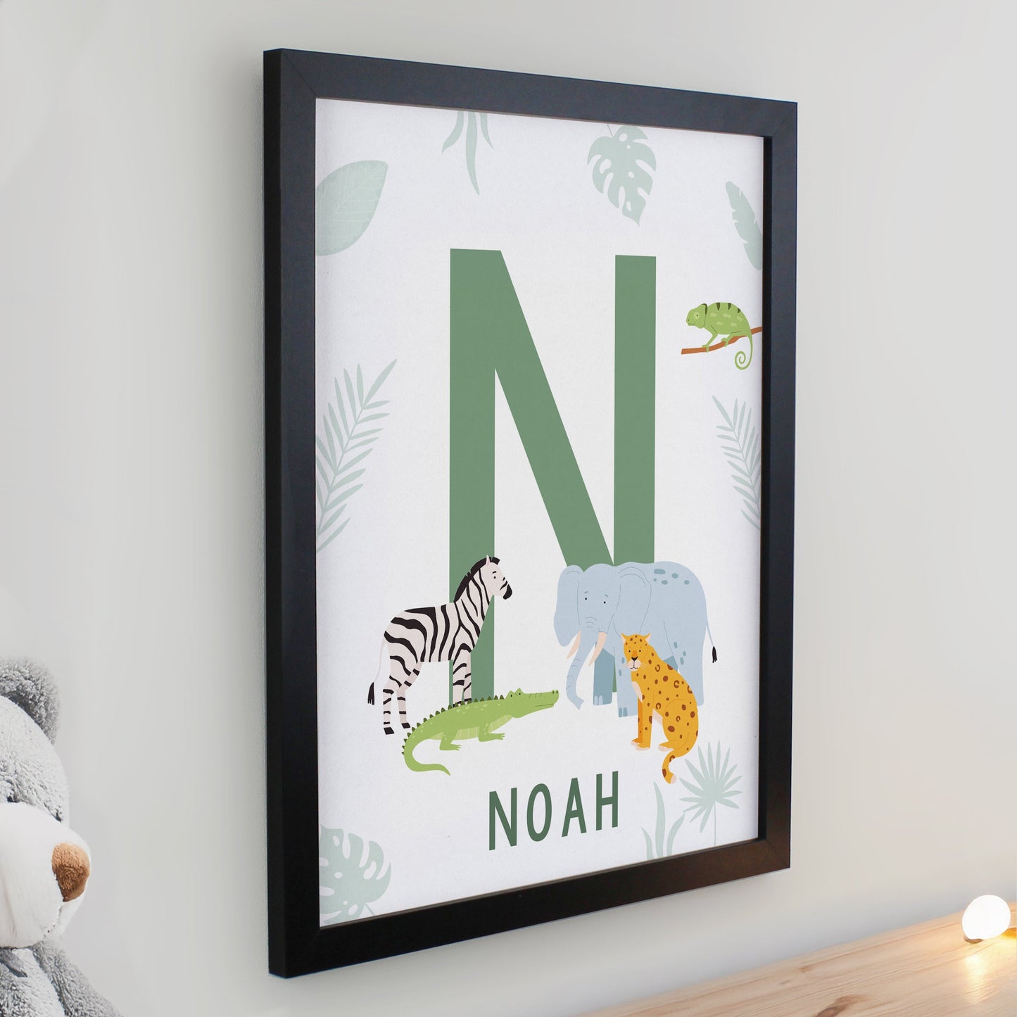 Personalised Animal Initial Framed Prints: 5 - Framed Prints By Gift Moments