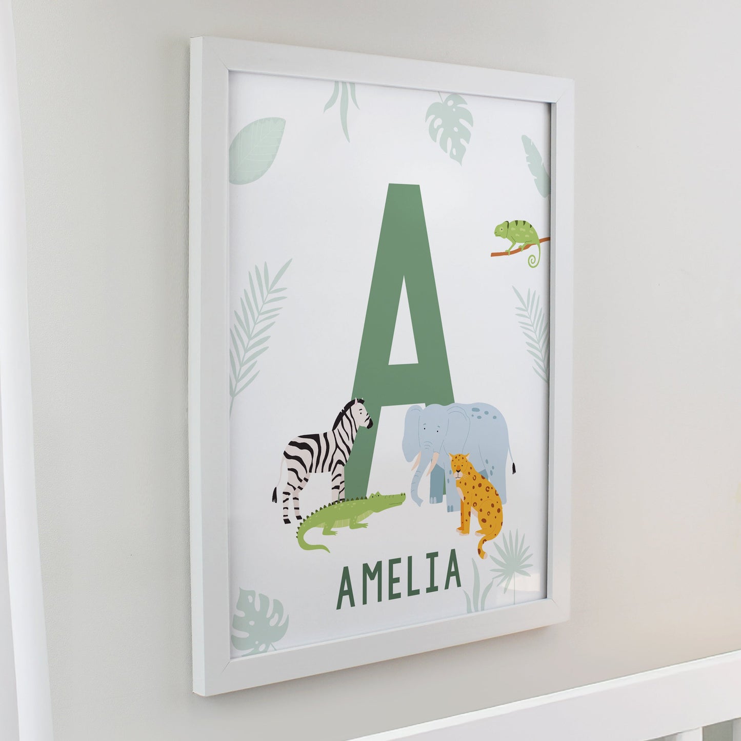 Personalised Animal Initial Framed Prints: 6 - Framed Prints By Gift Moments