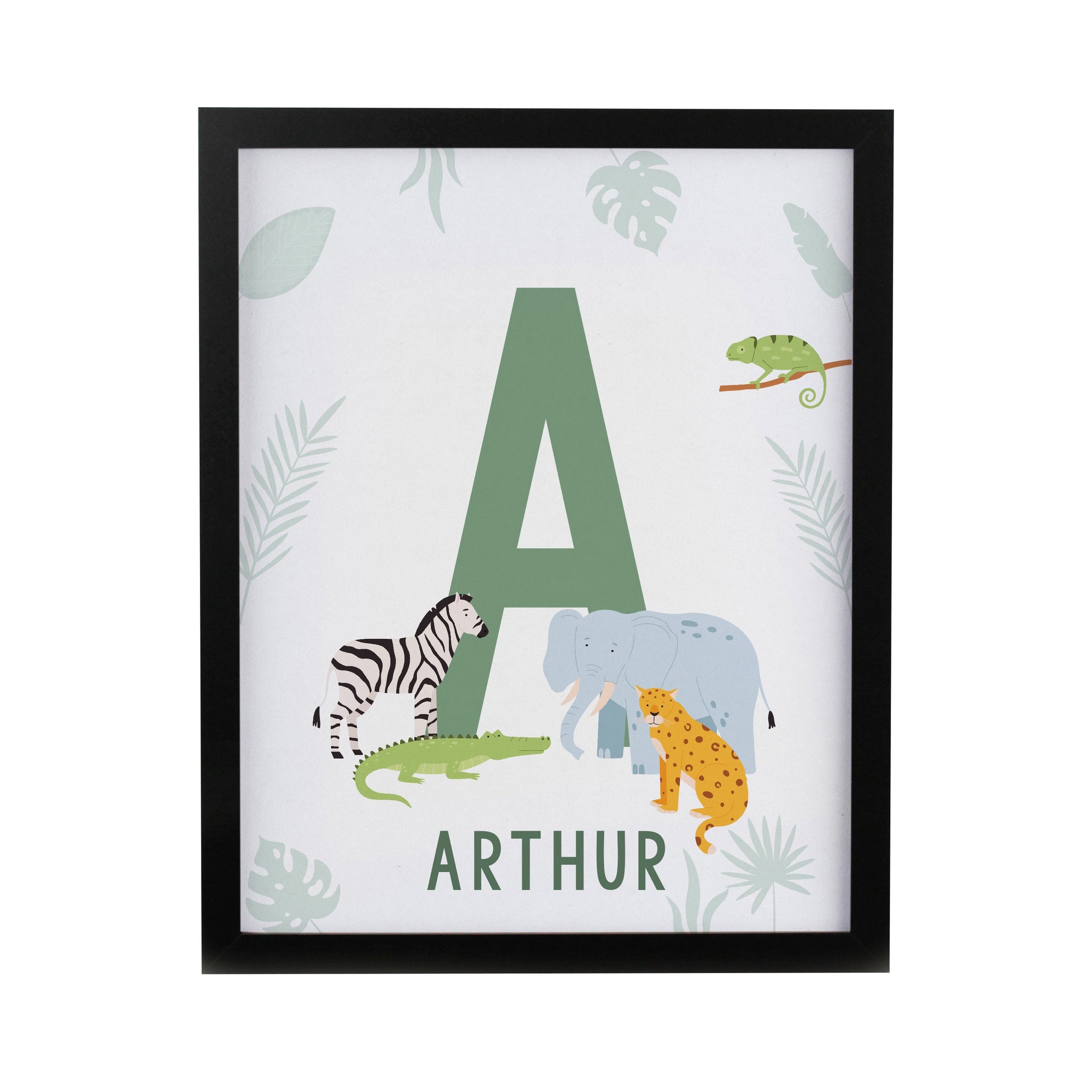 Personalised Animal Initial Framed Prints: 8 - Framed Prints By Gift Moments