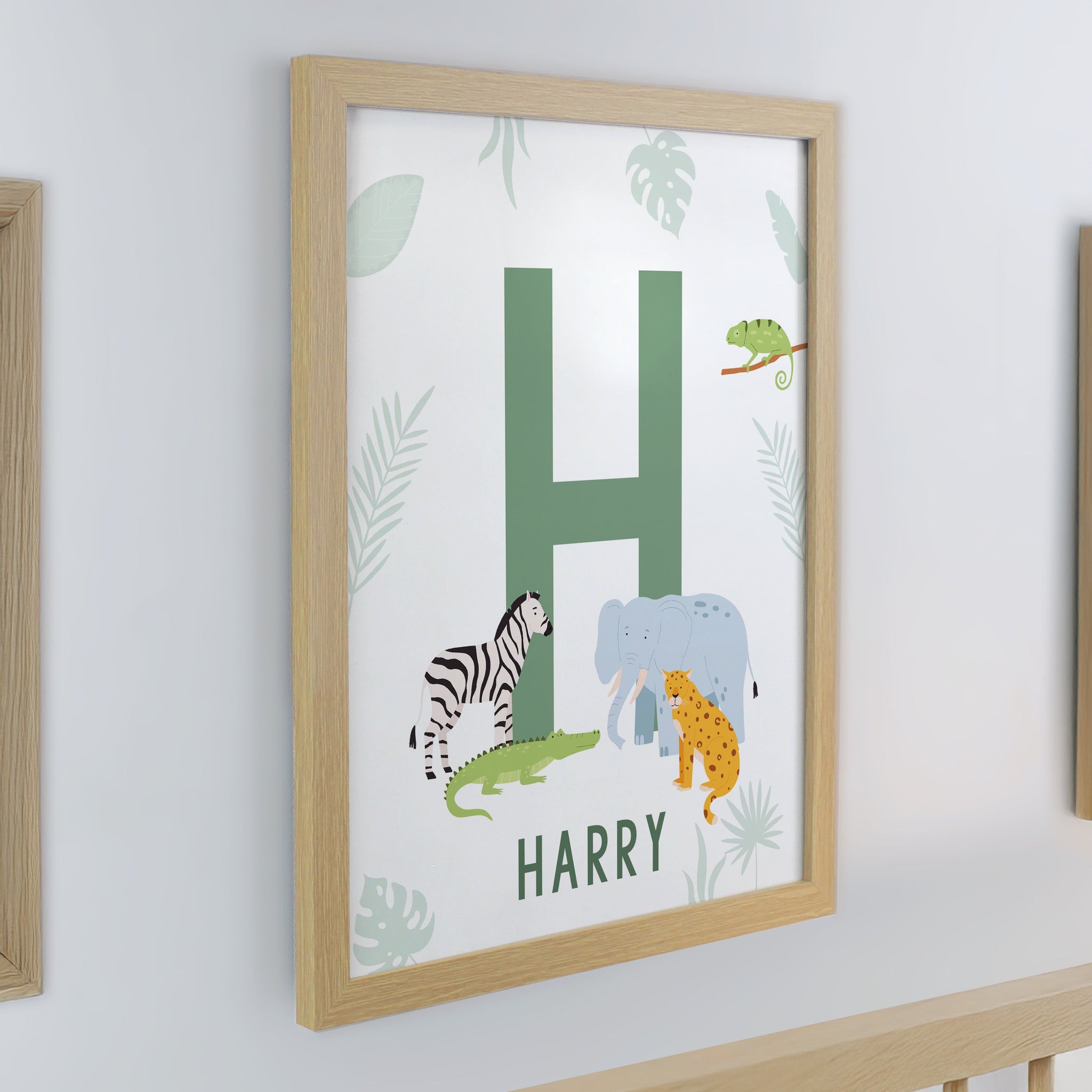 Personalised Animal Initial Framed Prints: 4 - Framed Prints By Gift Moments