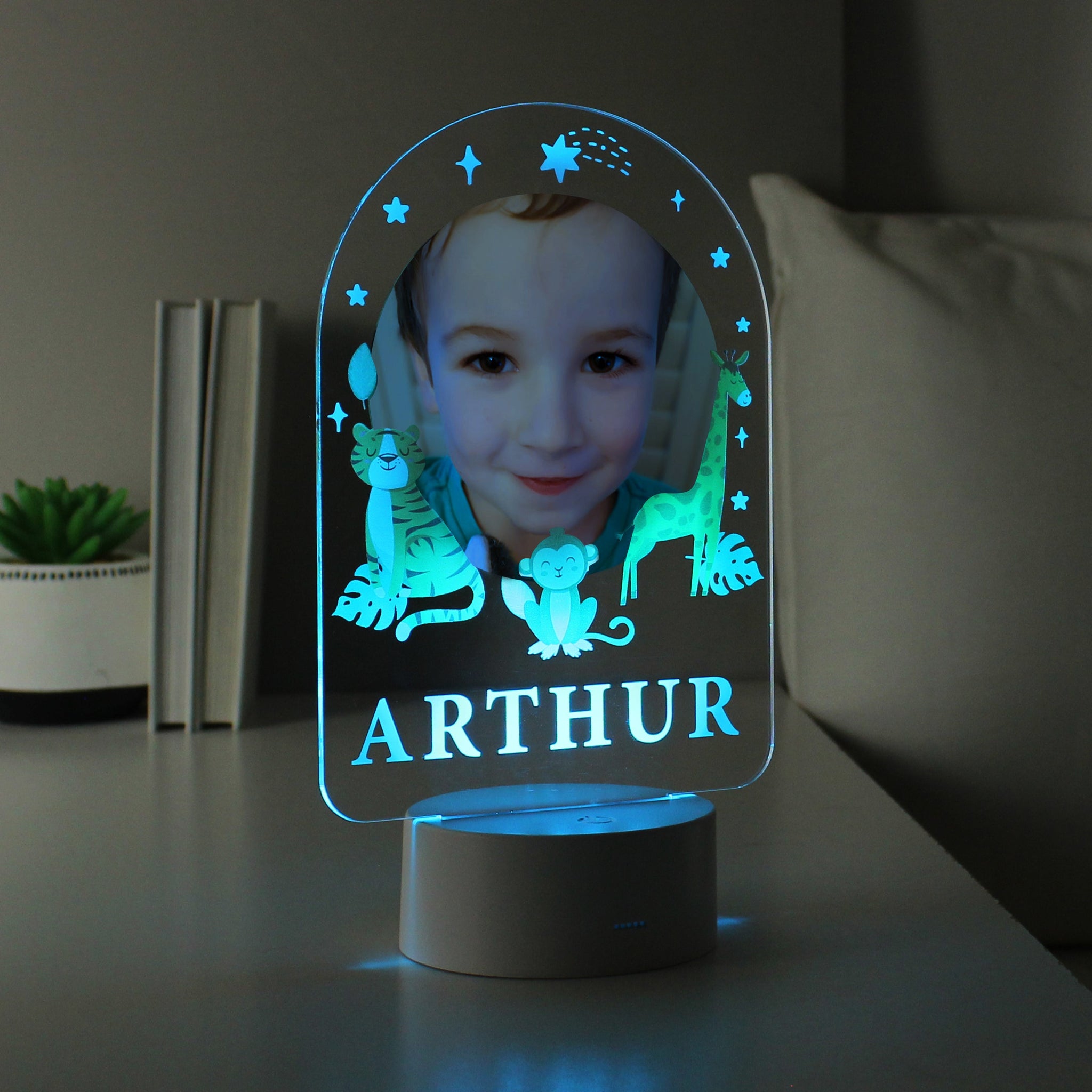 Personalised Animal Photo Upload LED Colour Changing Night Light: 8 - LED Lighting By Gift Moments