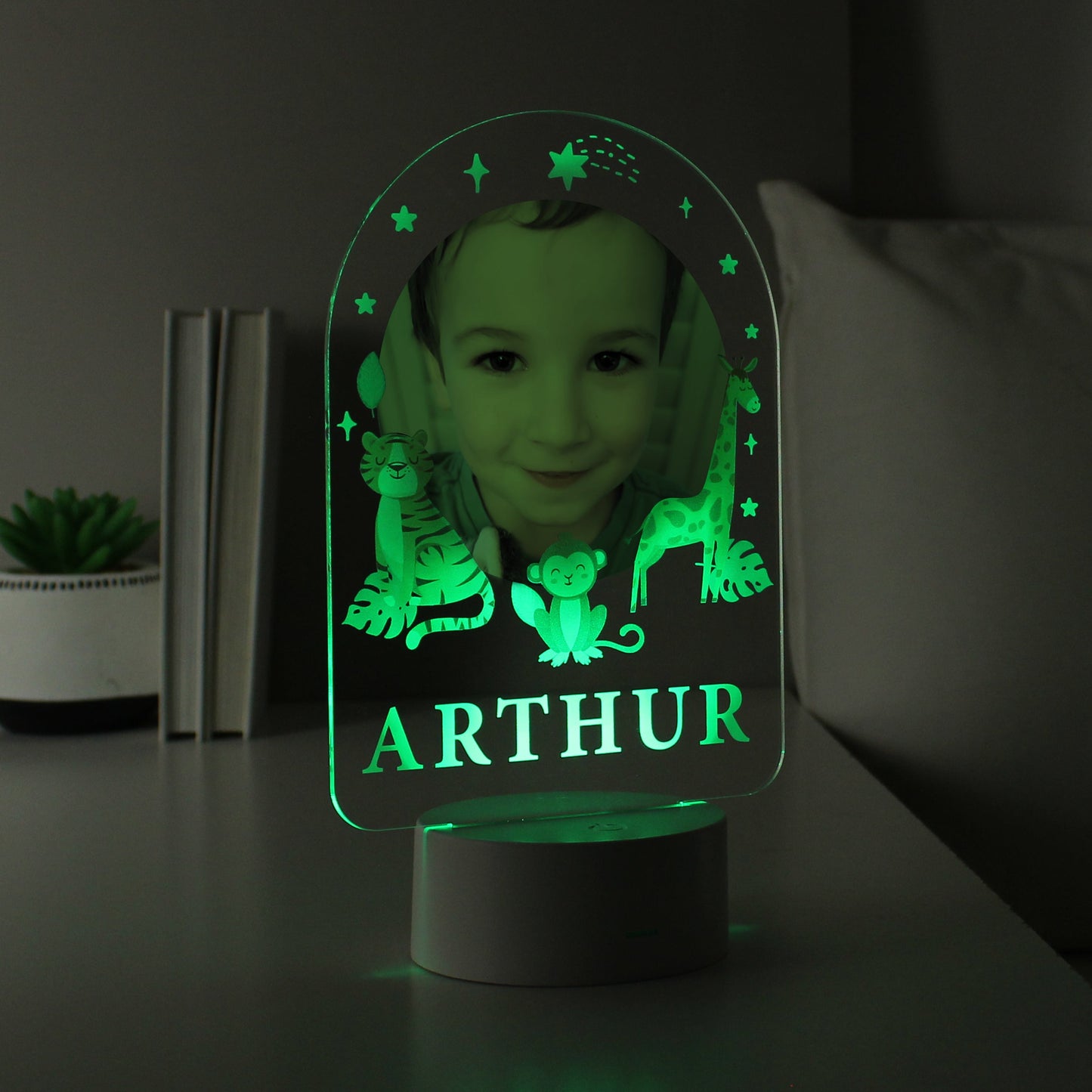 Personalised Animal Photo Upload LED Colour Changing Night Light: 2 - LED Lighting By Gift Moments