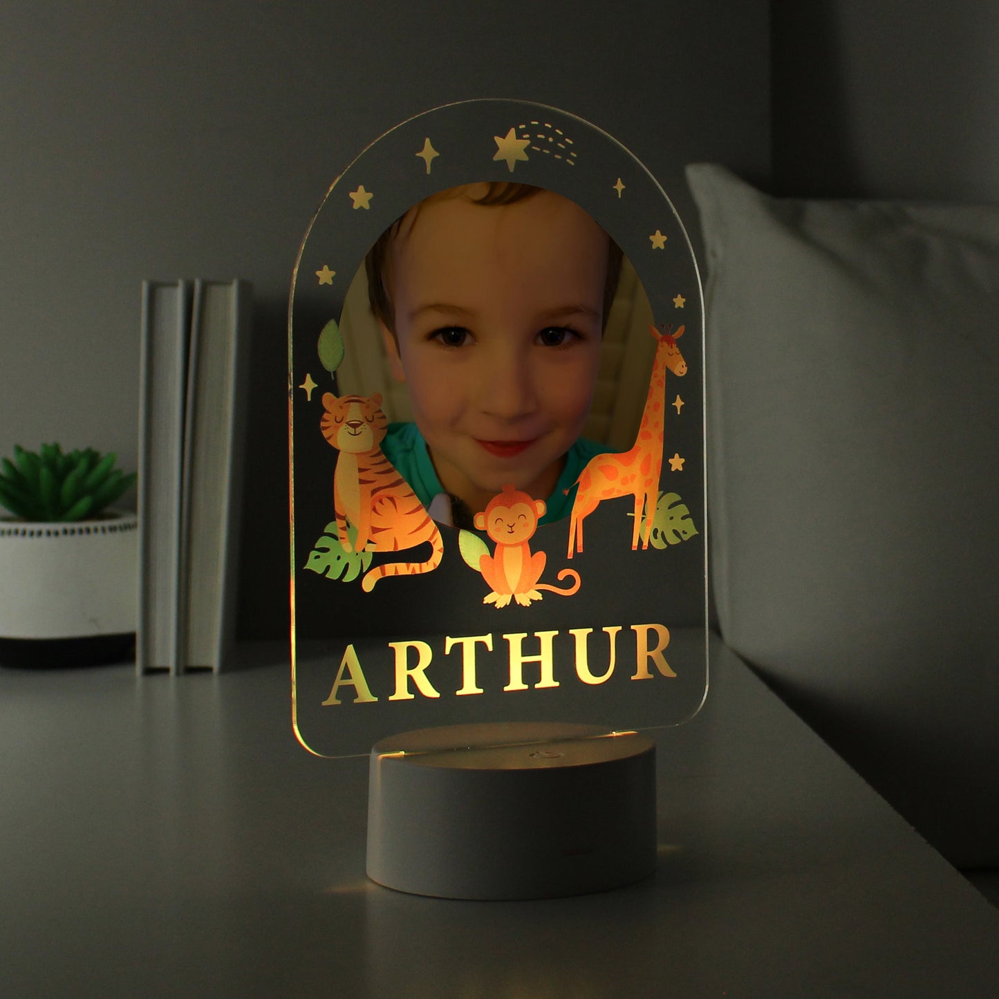 Personalised Animal Photo Upload LED Colour Changing Night Light: 5 - LED Lighting By Gift Moments
