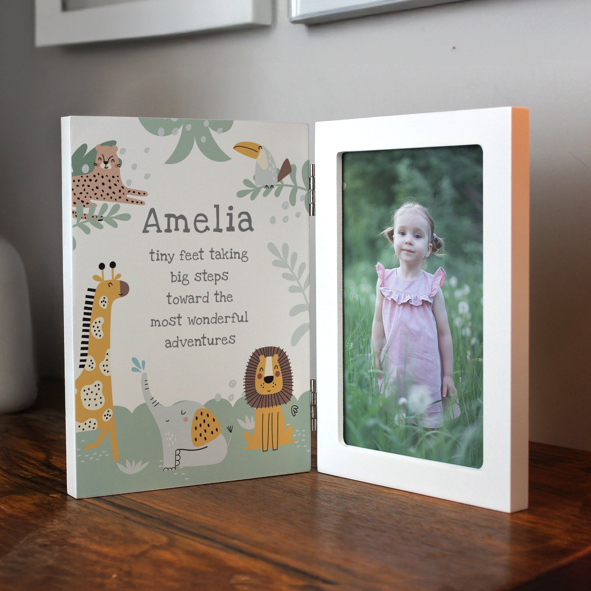 Personalised Animals Wooden Hinged 6x4 Photo Frame: 4 - Photo Frames By Gift Moments