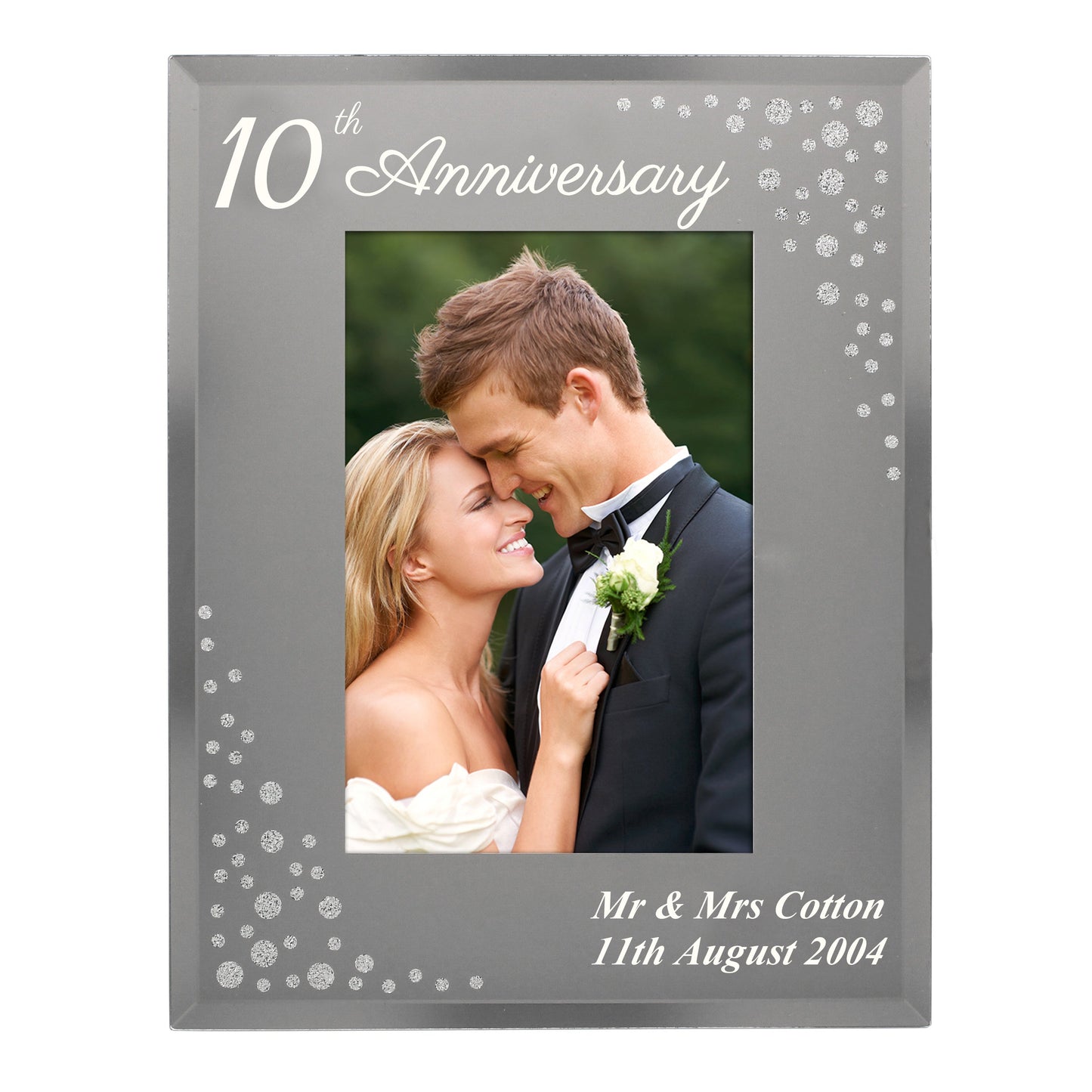 Personalised Anniversary 6x4 Diamante Glass Photo Frame: 5 - Photo Frames By Gift Moments