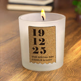 Personalised Anniversary Cork Label Candle Jar: 2 - Candles By Gift Moments