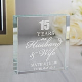Personalised Anniversary Crystal Token: 1 - Crystal Tokens By Gift Moments