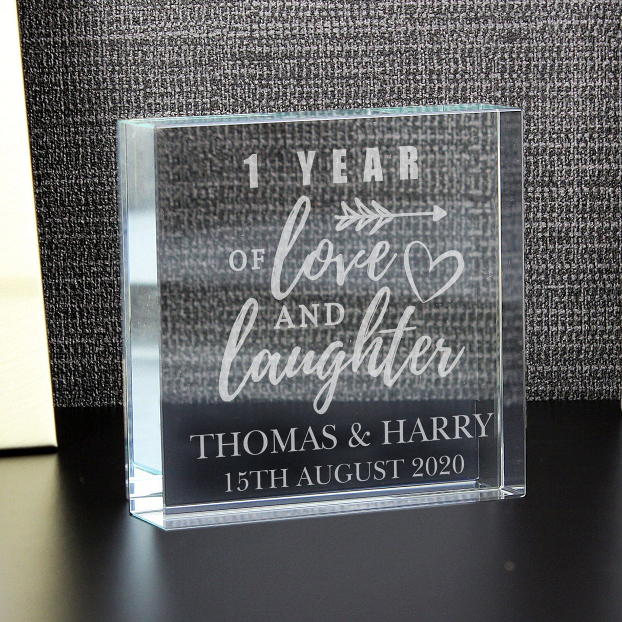 Personalised Anniversary Crystal Token: 1 - Crystal Tokens By Gift Moments